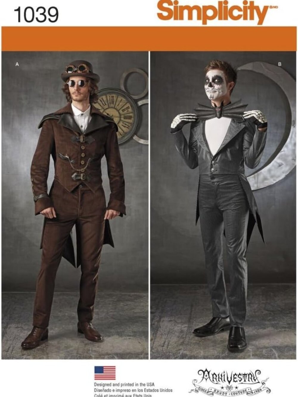 Simplicity 1039 Men's Steampunk Victorian Costume Sewing Pattern Sizes 46-52